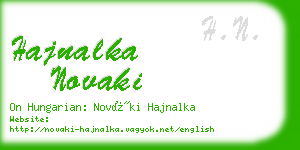 hajnalka novaki business card